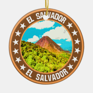 El Salvador Ceramic Ornament