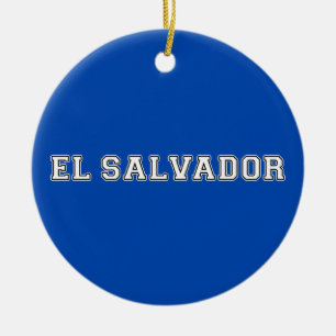 El Salvador Ceramic Ornament