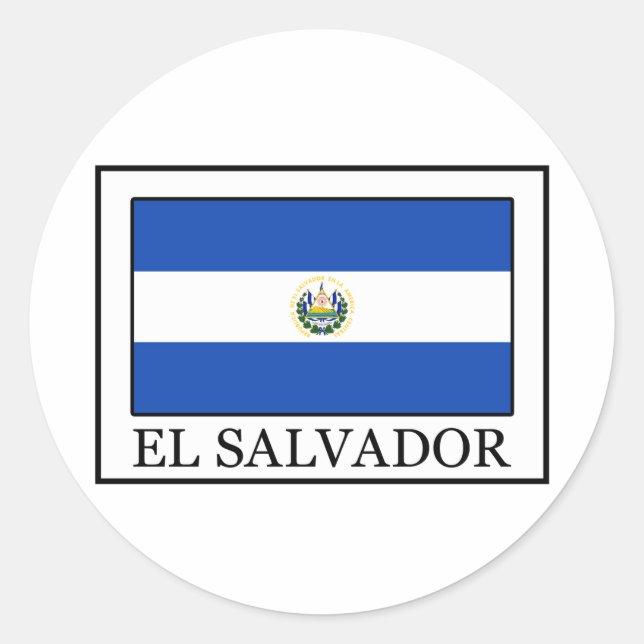 El Salvador Classic Round Sticker (Front)
