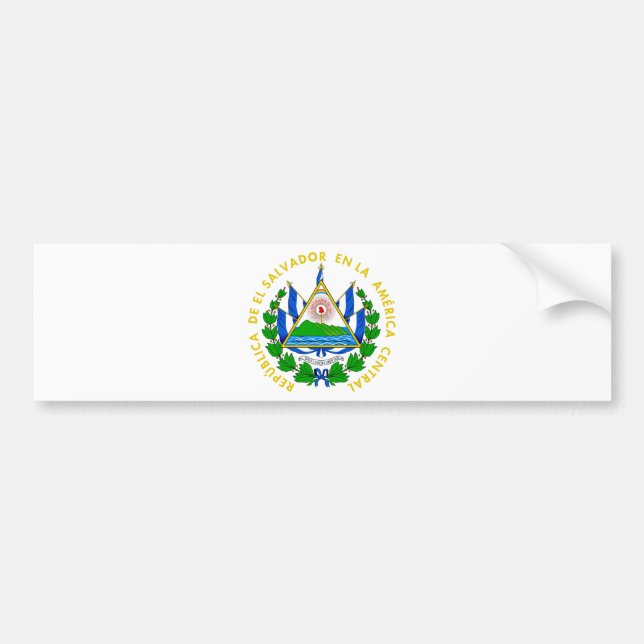 El Salvador Coat of Arms Bumper Sticker (Front)