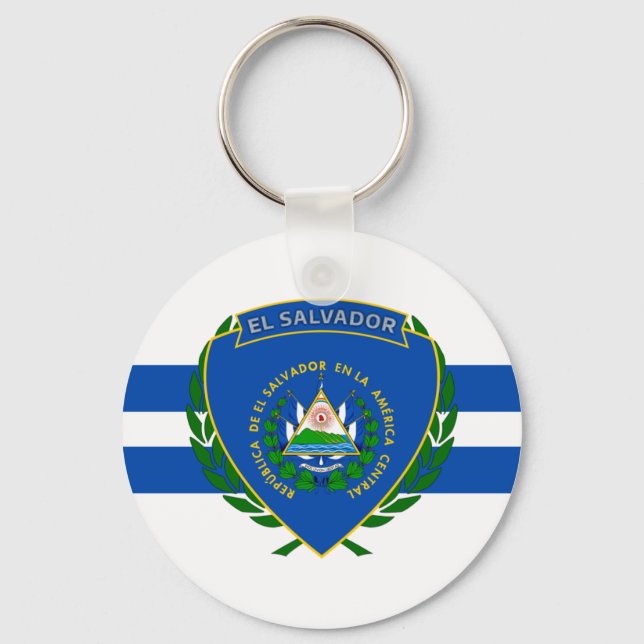 El Salvador Coat of Arms Key Ring (Front)