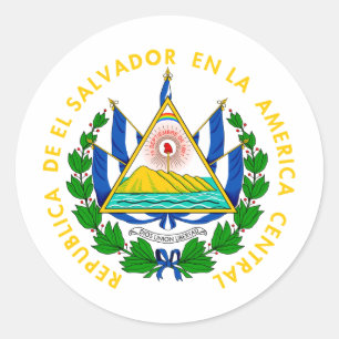El Salvador Coat of arms SV Classic Round Sticker