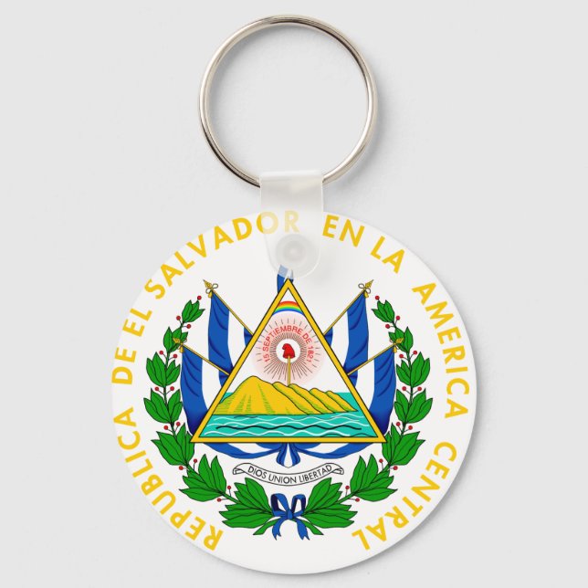 El Salvador Coat of arms SV Key Ring (Front)