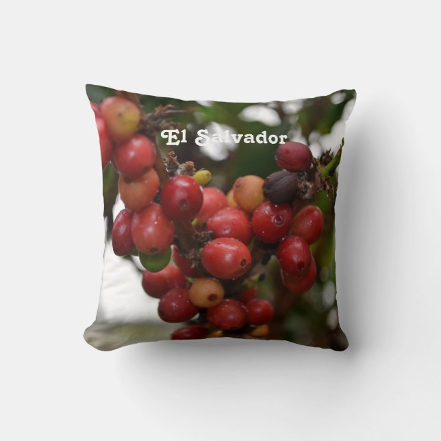 El Salvador Coffee Beans Cushion (Front)