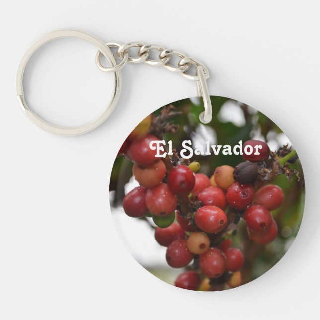 El Salvador Coffee Beans Key Ring (Front)