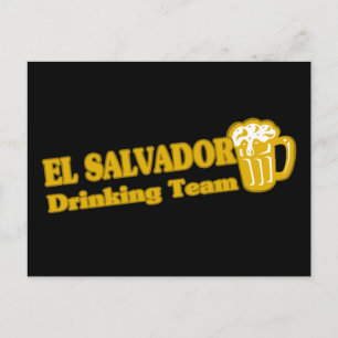 El Salvador Drinking Team Postcard