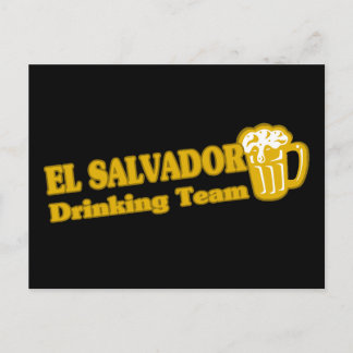El Salvador Drinking Team Postcard