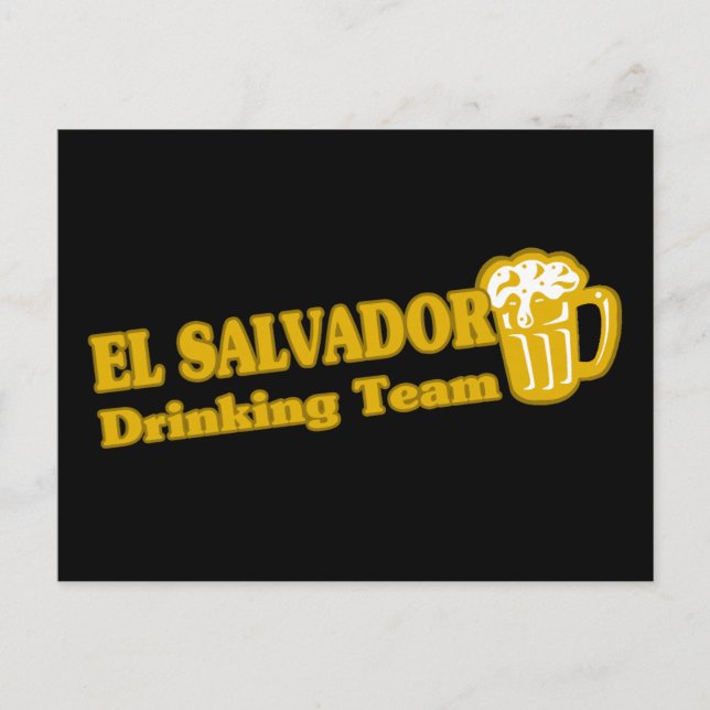 El Salvador Drinking Team Postcard (Front)