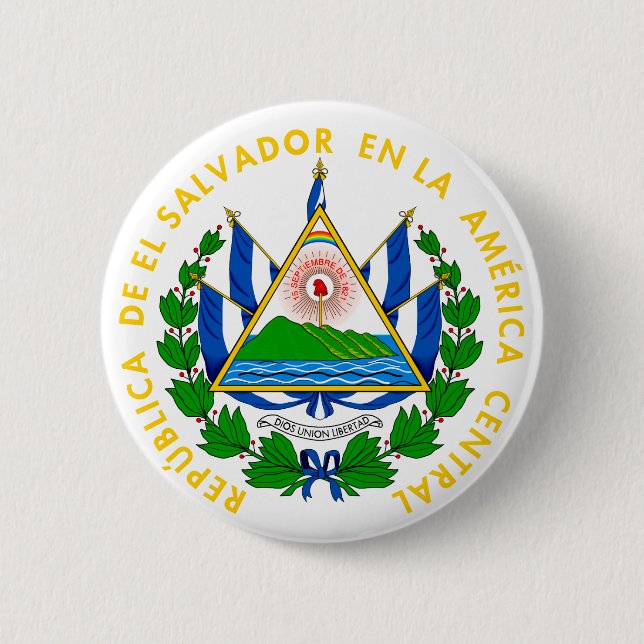 el salvador emblem 6 cm round badge (Front)