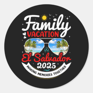 El Salvador Family Vacation El Salvador 2025 Beach Classic Round Sticker
