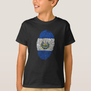 El Salvador fingerprint flag T-Shirt