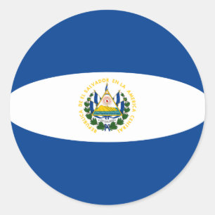El Salvador Fisheye Flag Sticker