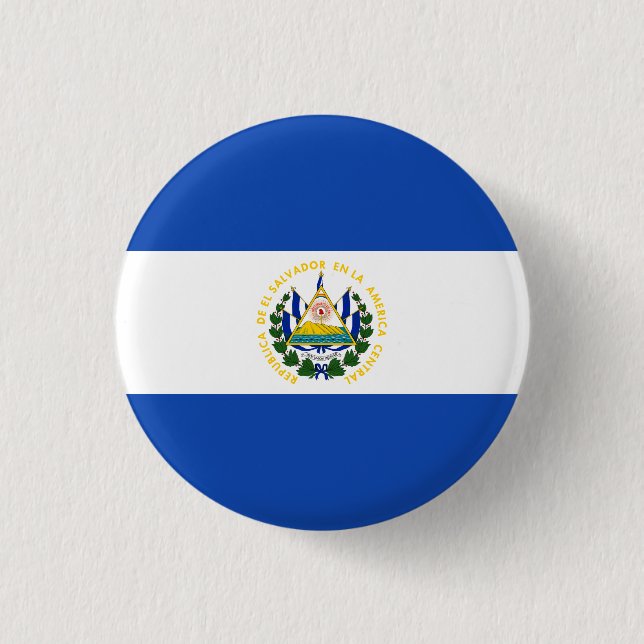 El Salvador Flag 3 Cm Round Badge (Front)