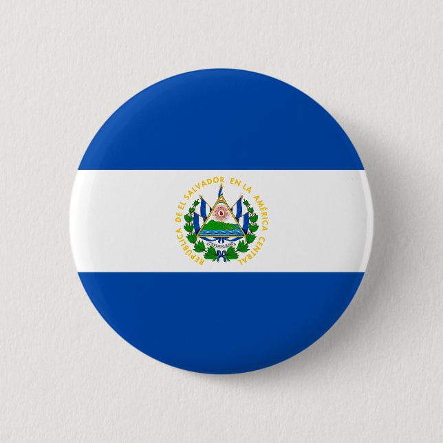El Salvador Flag 6 Cm Round Badge (Front)