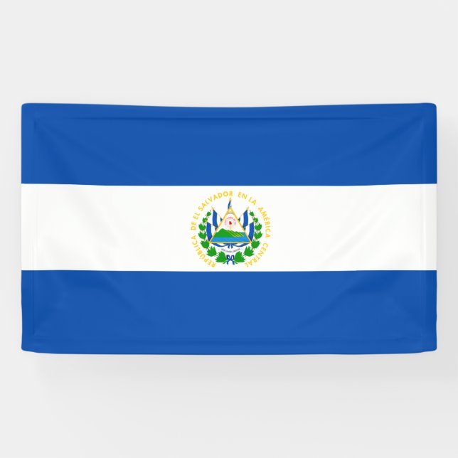 El Salvador flag Banner (Horizontal)