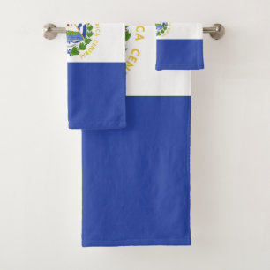 El Salvador flag Bath Towel Set
