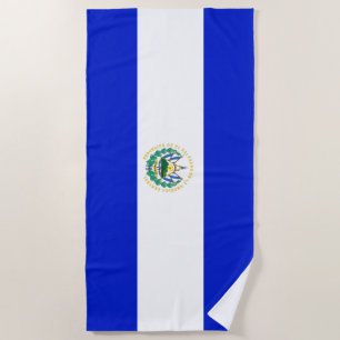 El Salvador flag Beach Towel
