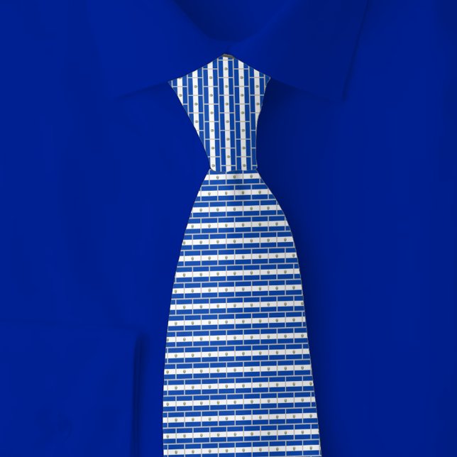 El Salvador Flag Brick Pattern Tie (Creator Uploaded)