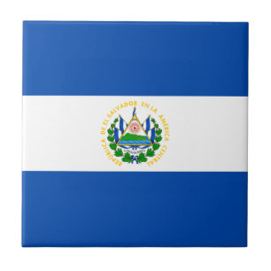 El Salvador Flag Ceramic Tile