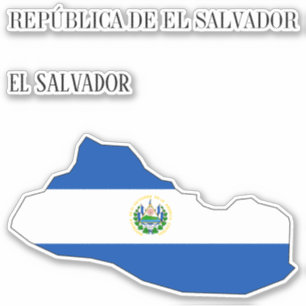 El Salvador Flag Charming Patriotic Map