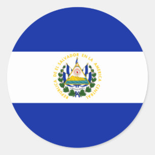 El Salvador Flag Classic Round Sticker