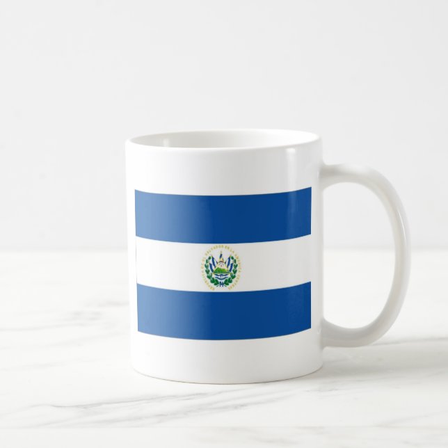 El Salvador Flag Coffee Mug (Right)