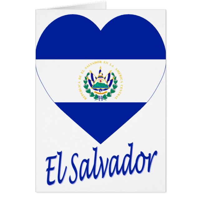 El Salvador Flag Heart (Front)