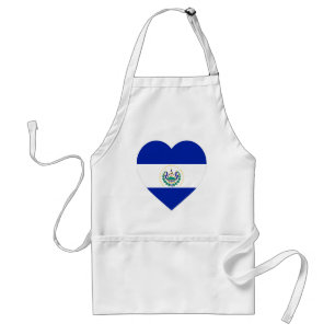 El Salvador Flag Heart Standard Apron