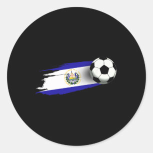 El Salvador Flag Jersey Salvadorean Soccer Team Sa Classic Round Sticker