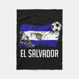 El Salvador Flag Jersey Salvadorean Soccer Team Sa Fleece Blanket