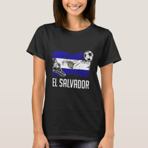 El Salvador Flag Jersey Salvadorean Soccer Team Sa T-Shirt