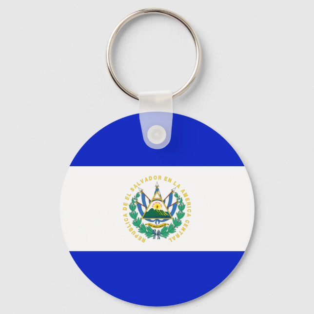 El Salvador flag Key Ring (Front)