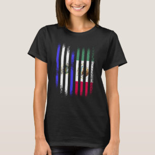 El Salvador Flag Mexico Grown Country Flags Stripe T-Shirt