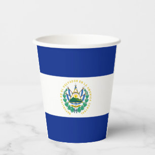 El Salvador flag paper cups