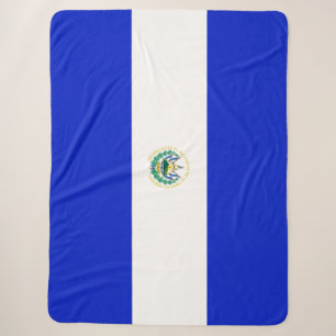 El Salvador flag Sherpa Blanket