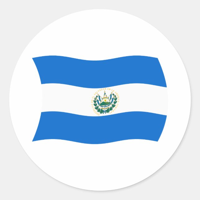 El Salvador Flag Sticker (Front)