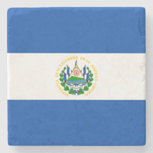 El Salvador Flag Stone Coaster