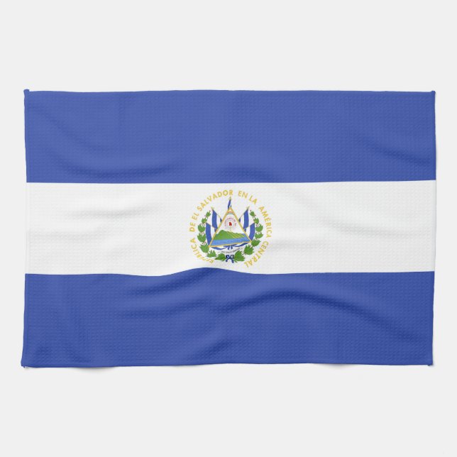 El Salvador flag Tea Towel (Horizontal)