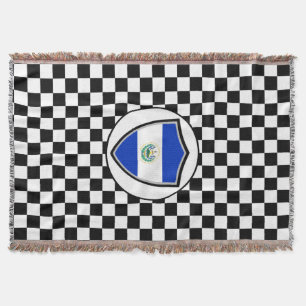 El Salvador flag throw blanket