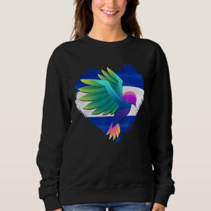 El Salvador Girl Salvadorian Mujer Salvadoreña Fla Sweatshirt