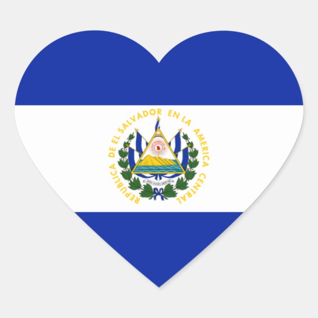 el salvador heart sticker (Front)
