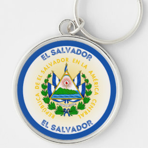 El Salvador Heritage Emblem Key Ring