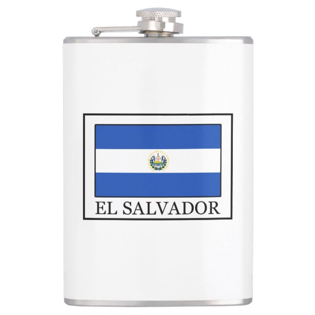 El Salvador Hip Flask (Front)