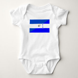 el salvador honduras half flag country symbol baby bodysuit