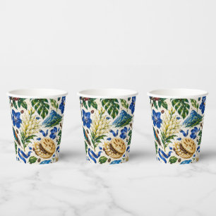 El Salvador-Inspired Fiesta Cultural Paper Cups