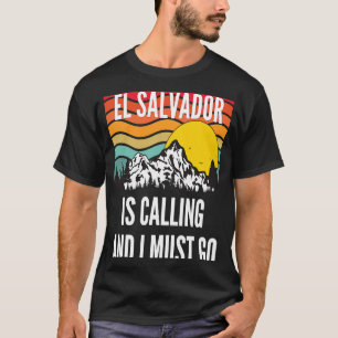 El Salvador Is Calling And I Must Go, Wavy Sunset T-Shirt