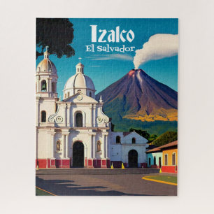 El Salvador   Izalco Travel Vintage Retro Jigsaw Puzzle