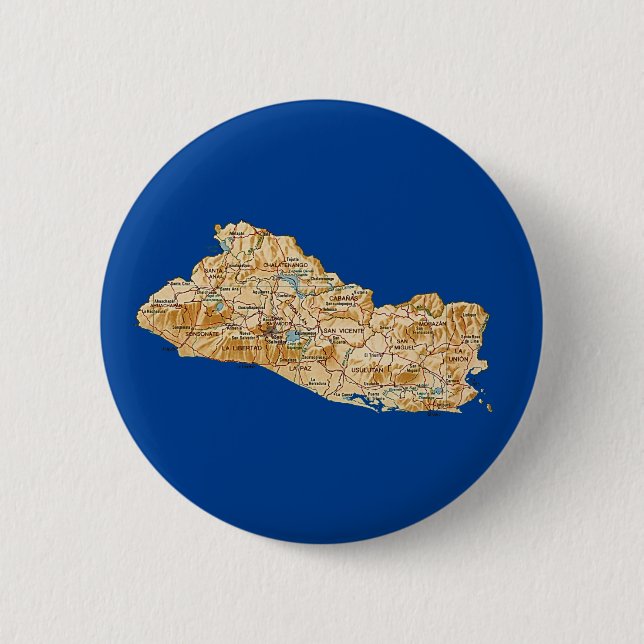 El Salvador Map Button (Front)