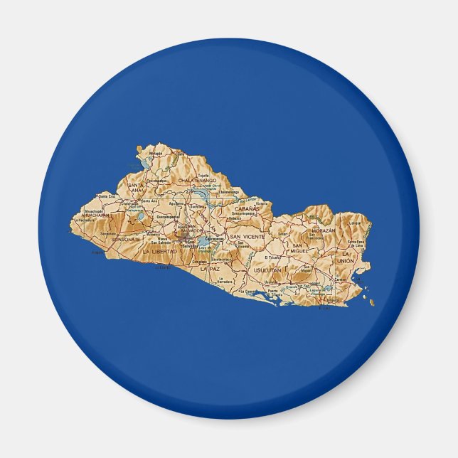 El Salvador Map Magnet (Front)