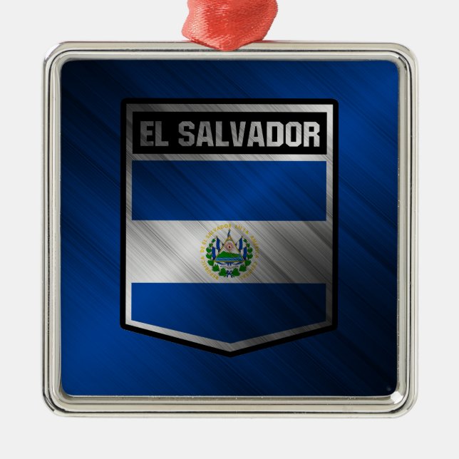 El Salvador Metal Ornament (Front)